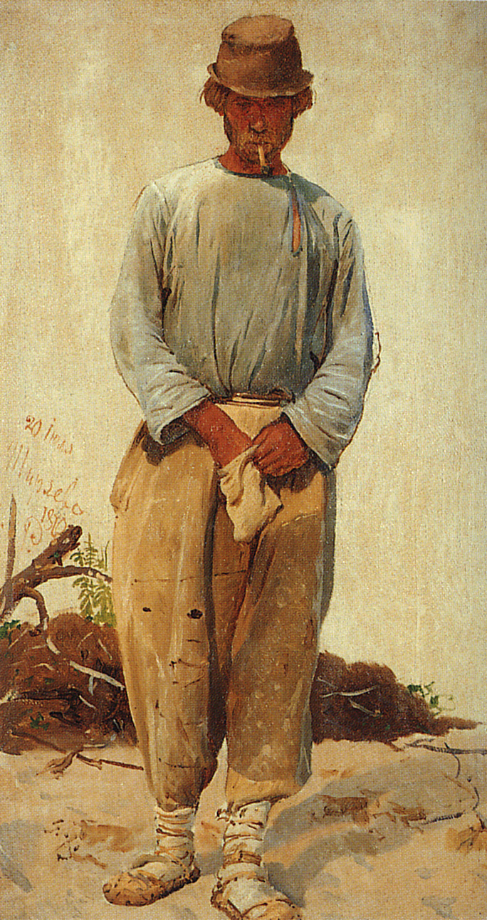 Репин И.. Бурлак. 1870