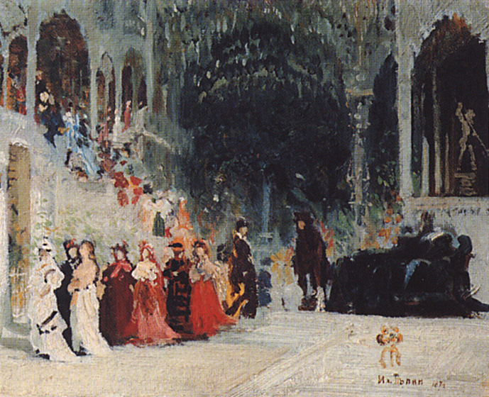 Репин И.. Сцена из балета. 1874