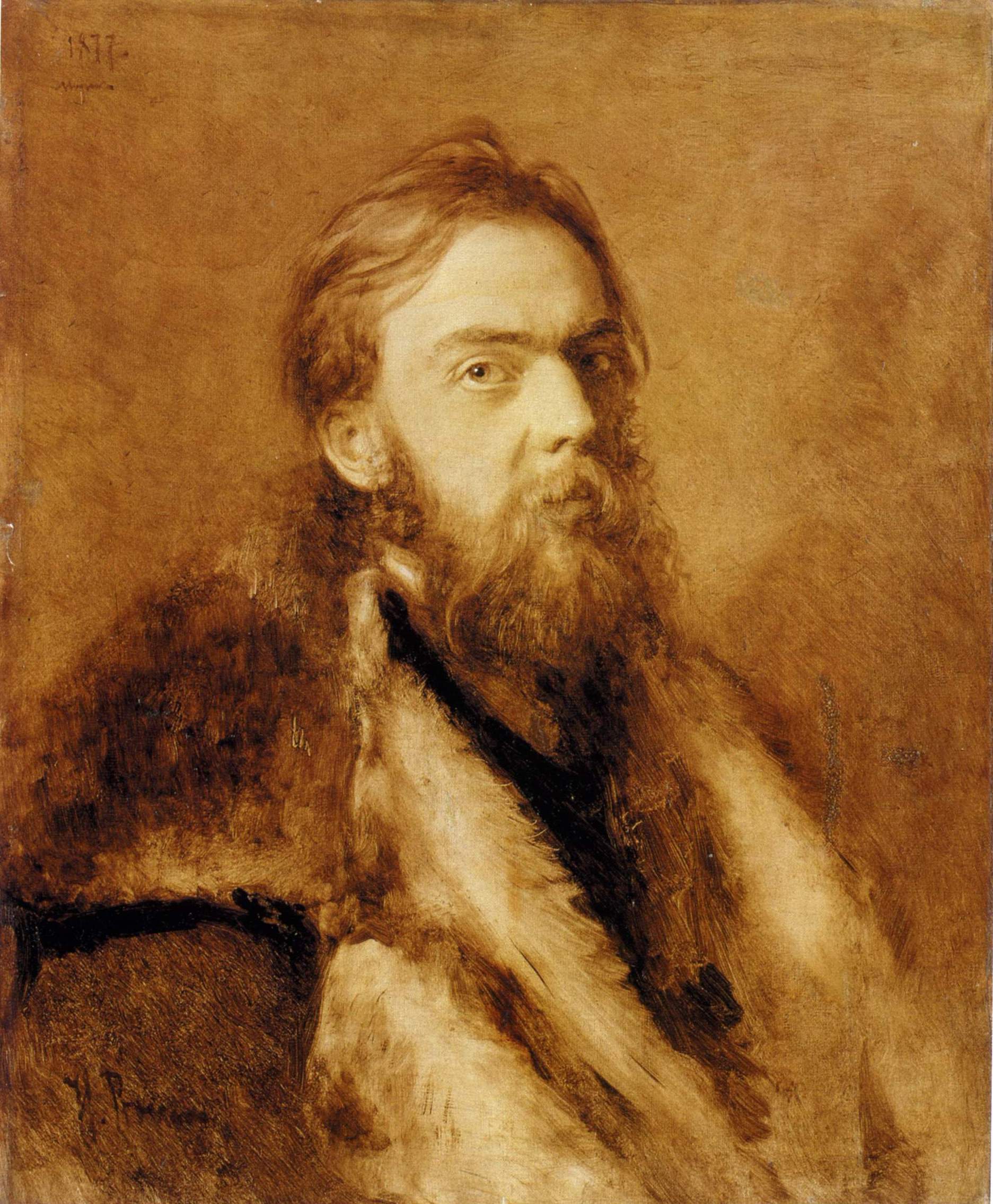 Репин И.. Портрет художника Николая Ивановича Мурашко . 1877