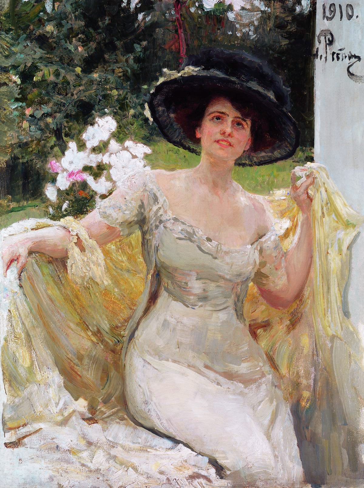 Репин И.. Портрет артистки Беллы Горской. 1910