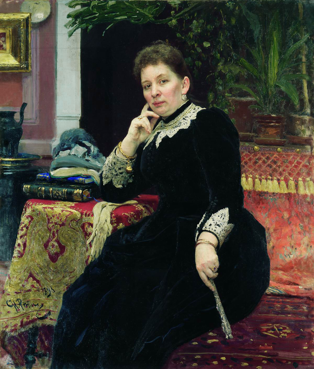Репин И.. Портрет О.С.Александровой-Гейнс. 1890