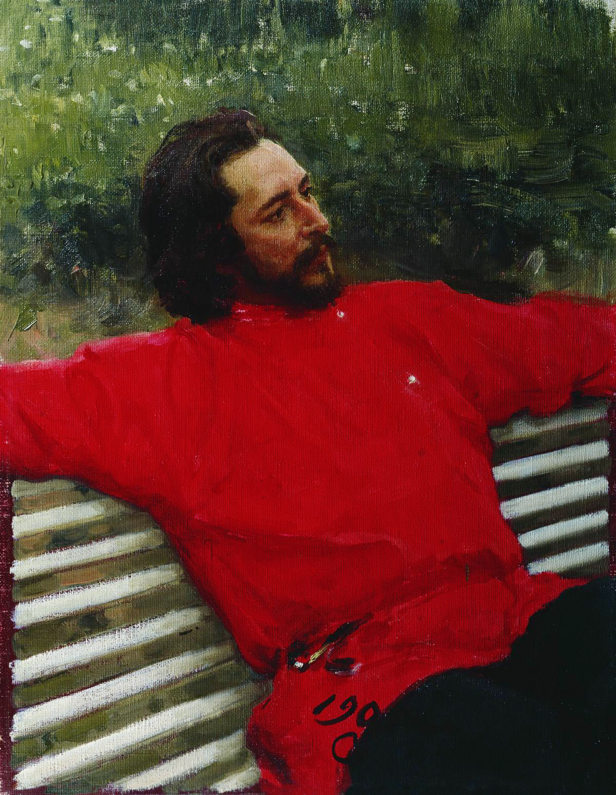 Репин И.. Портрет Л.Н.Андреева (Летний отдых). 1905
