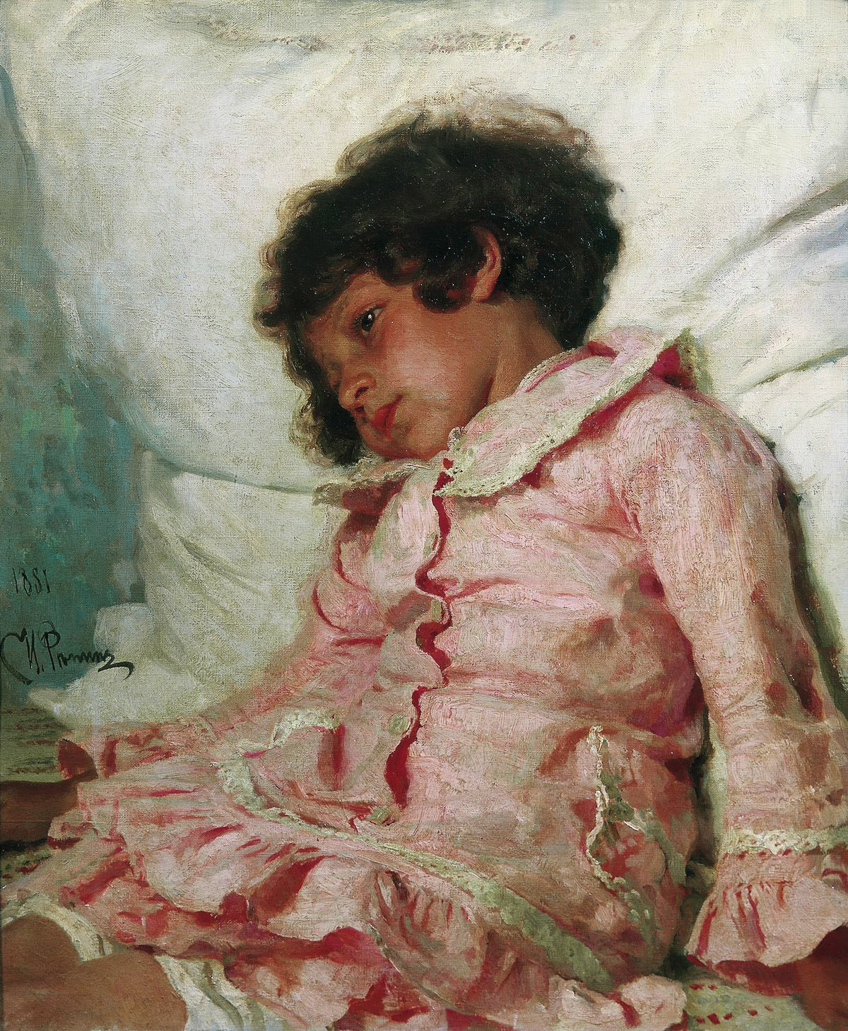 Репин И.. Портрет Нади Репиной. 1881
