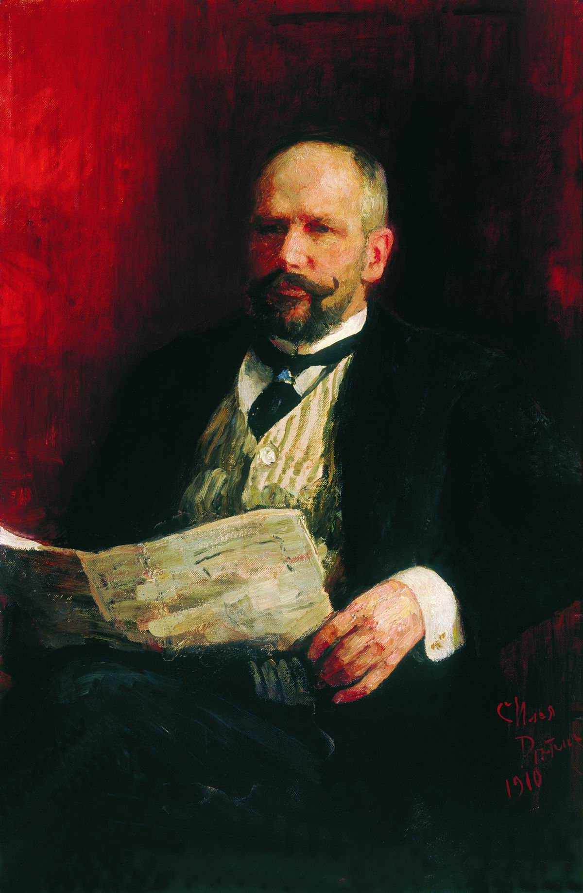 Репин И.. Портрет П.А.Столыпина. 1910