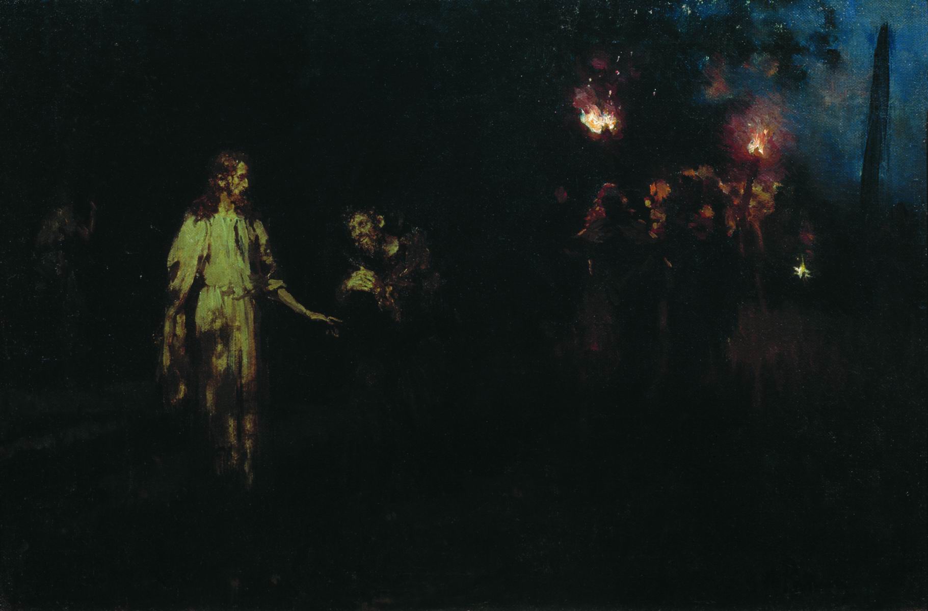 Репин И.. Христос в Гефсиманском саду. Конец 1880-х