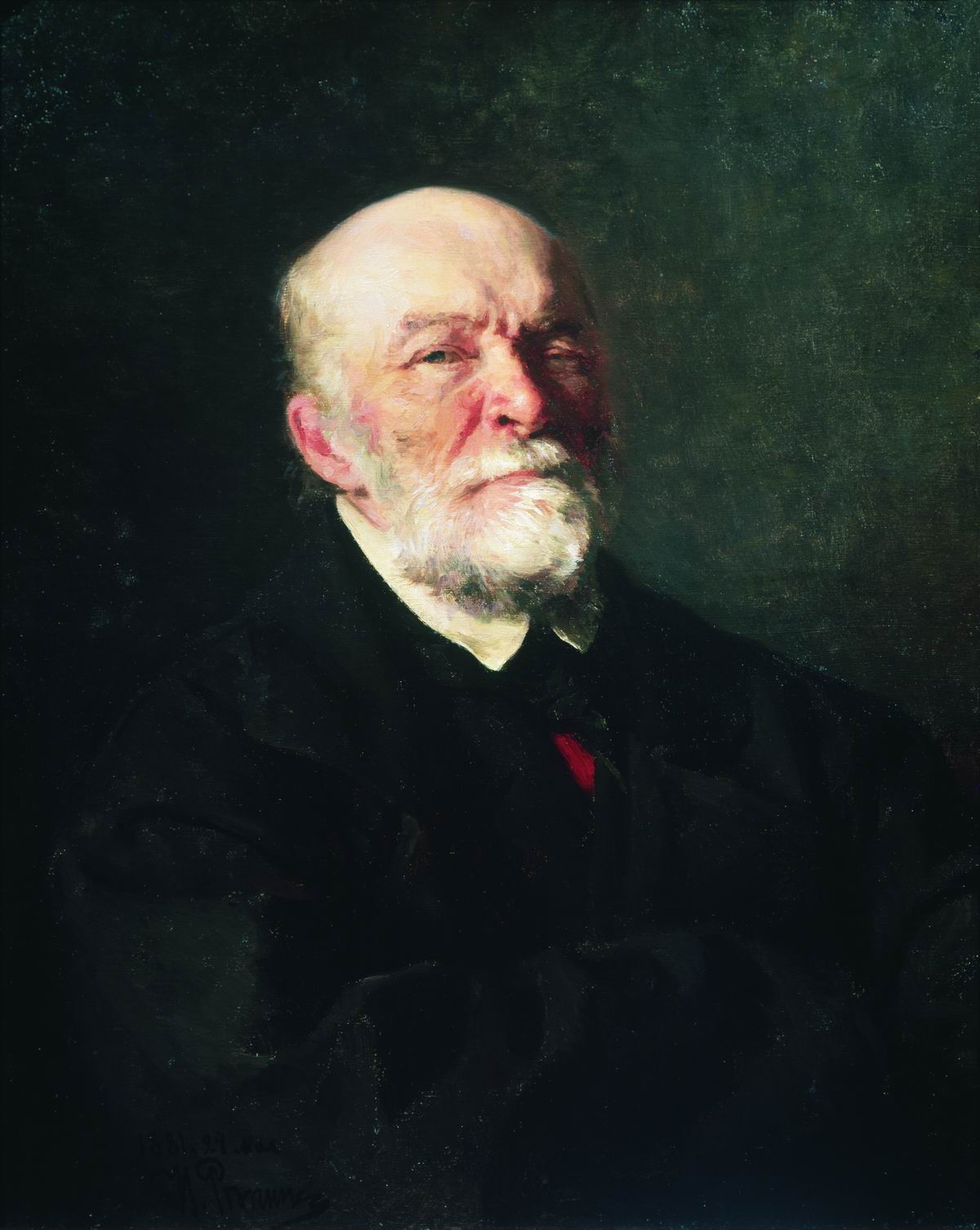 Репин И.. Портрет хирурга Н.И.Пирогова. 1881