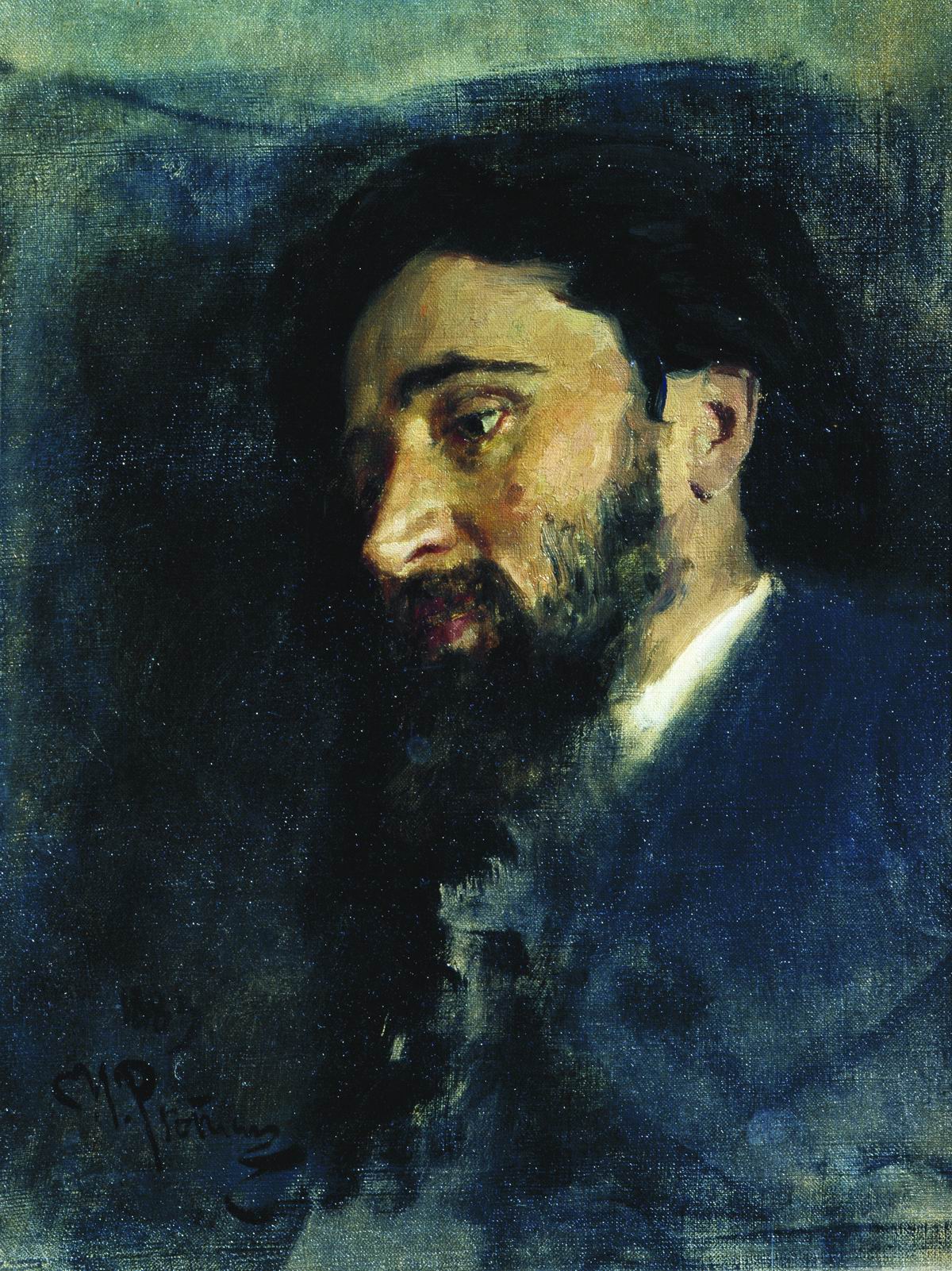 Репин И.. Портрет писателя В.М.Гаршина. 1883