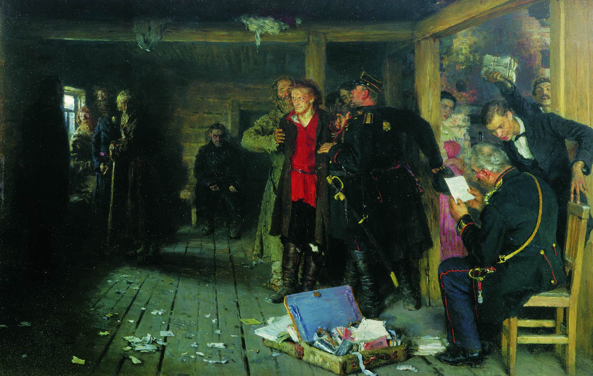 Репин И.. Арест пропагандиста. 1880-1889, 1892