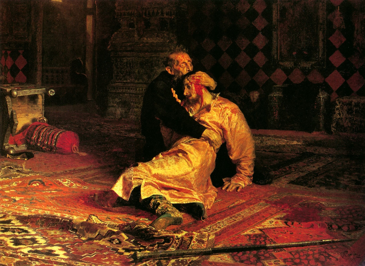 Репин И.. Иван Грозный и сын его Иван 16 ноября 1581 года. 1885