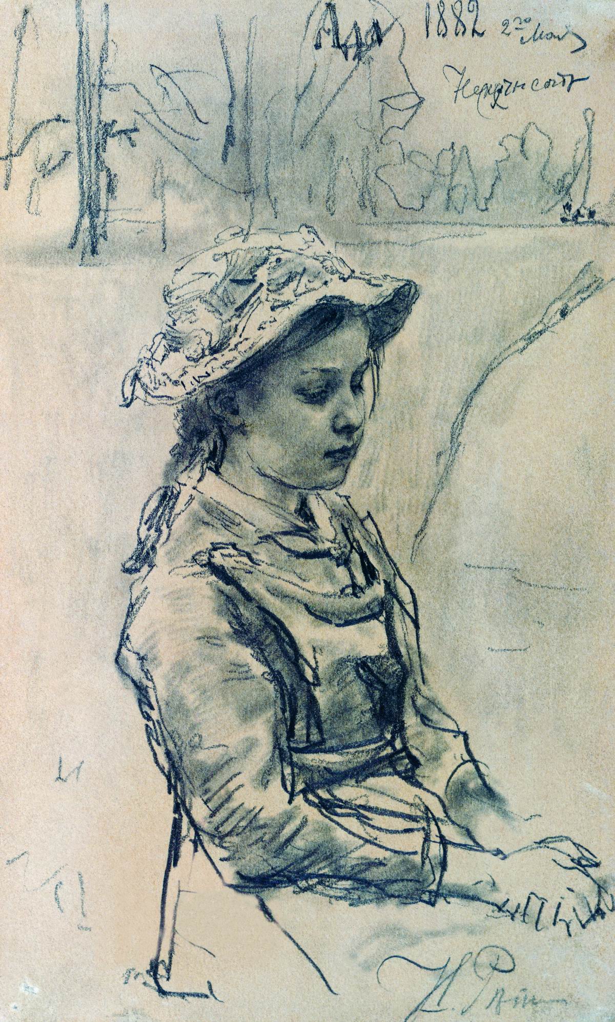 Репин И.. Девочка Ада. 1882