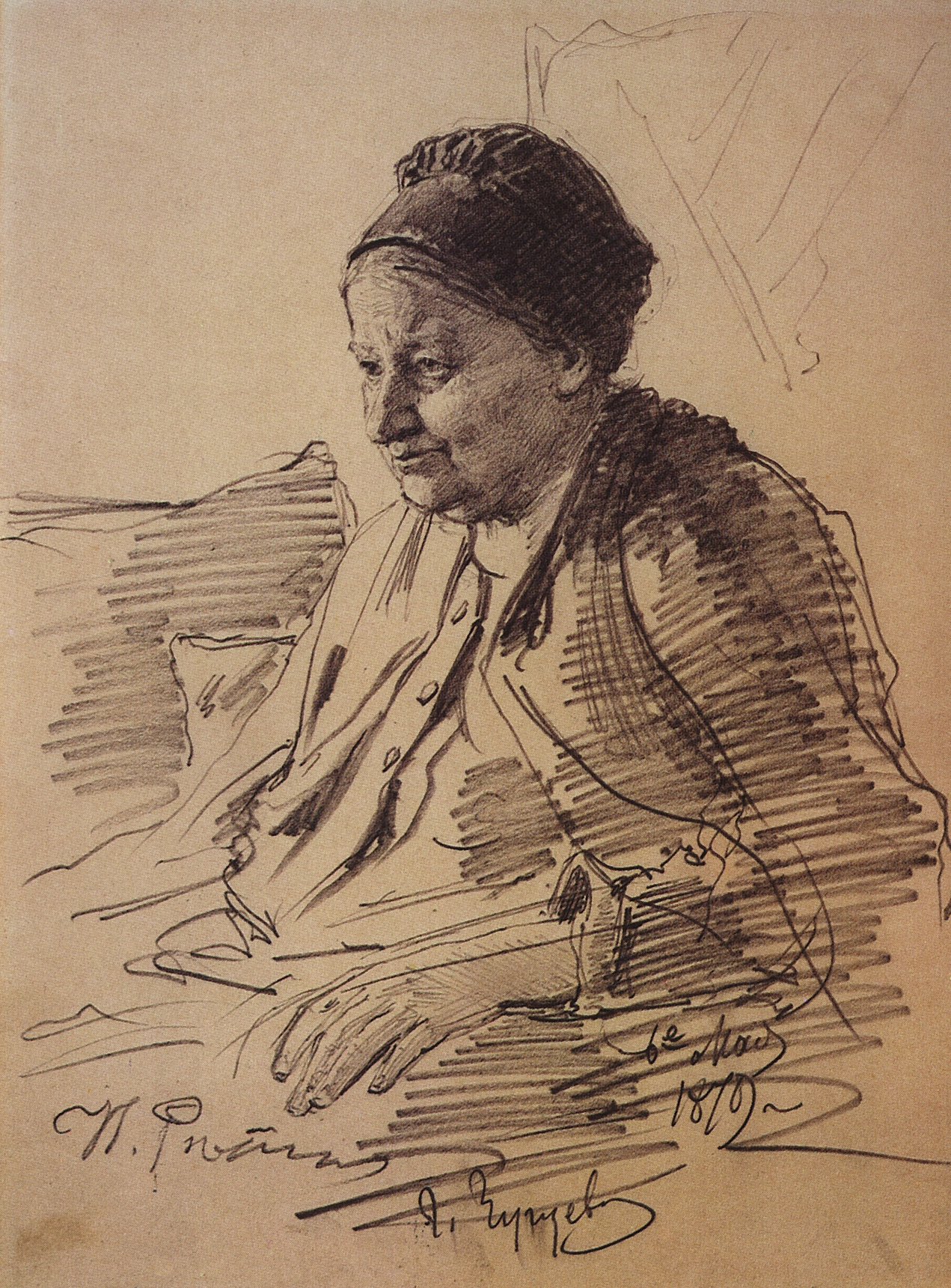 Репин И.. Портрет Т.С.Репиной, матери художника. 1879