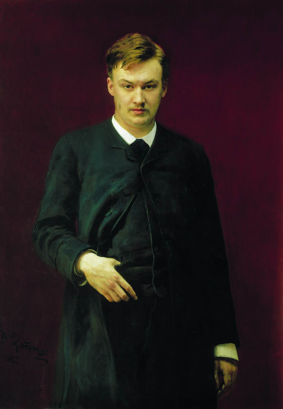 Репин И.. Портрет композитора А.К.Глазунова. 1887