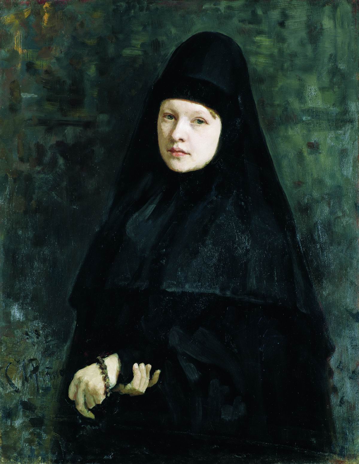 Репин И.. Монахиня. 1878