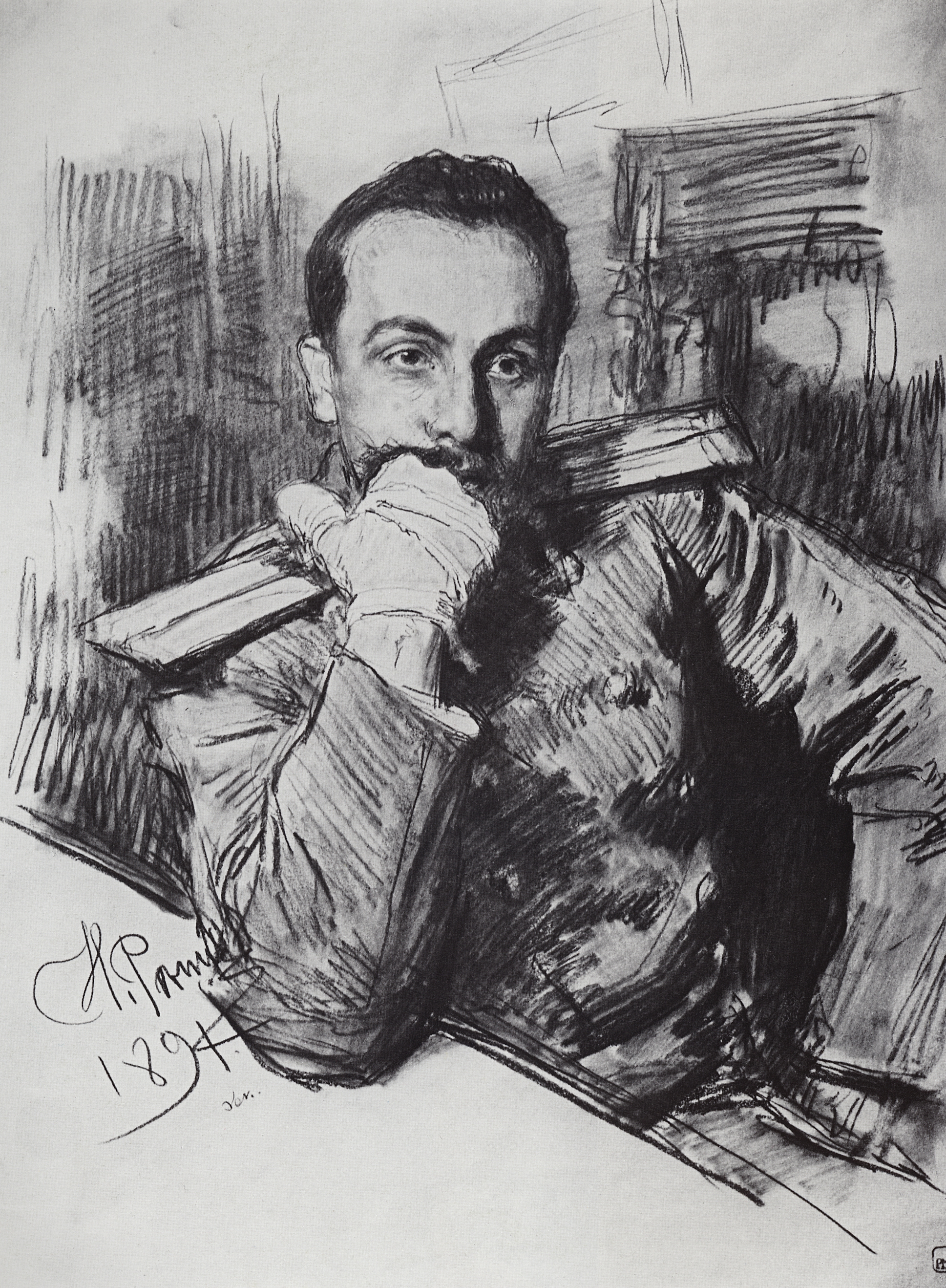 Репин И.. Портрет В.А.Жиркевича. 1891