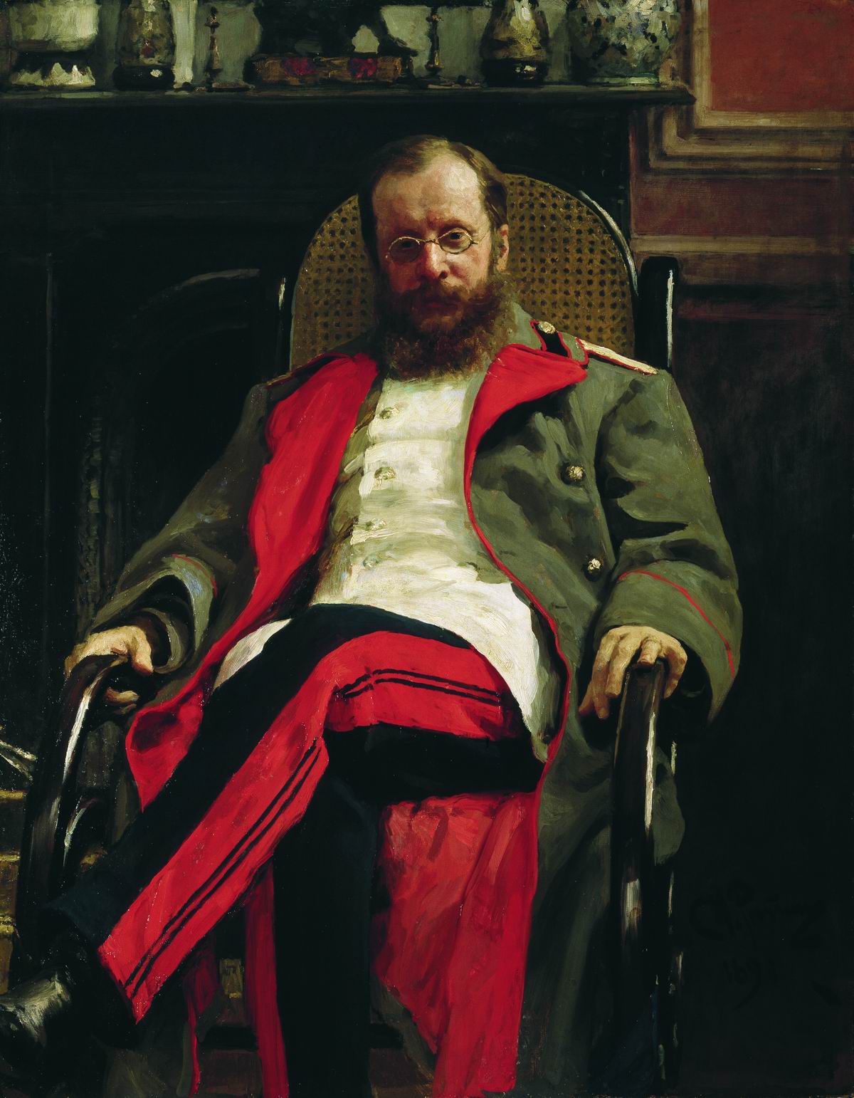 Репин И.. Портрет композитора Ц.А.Кюи. 1890