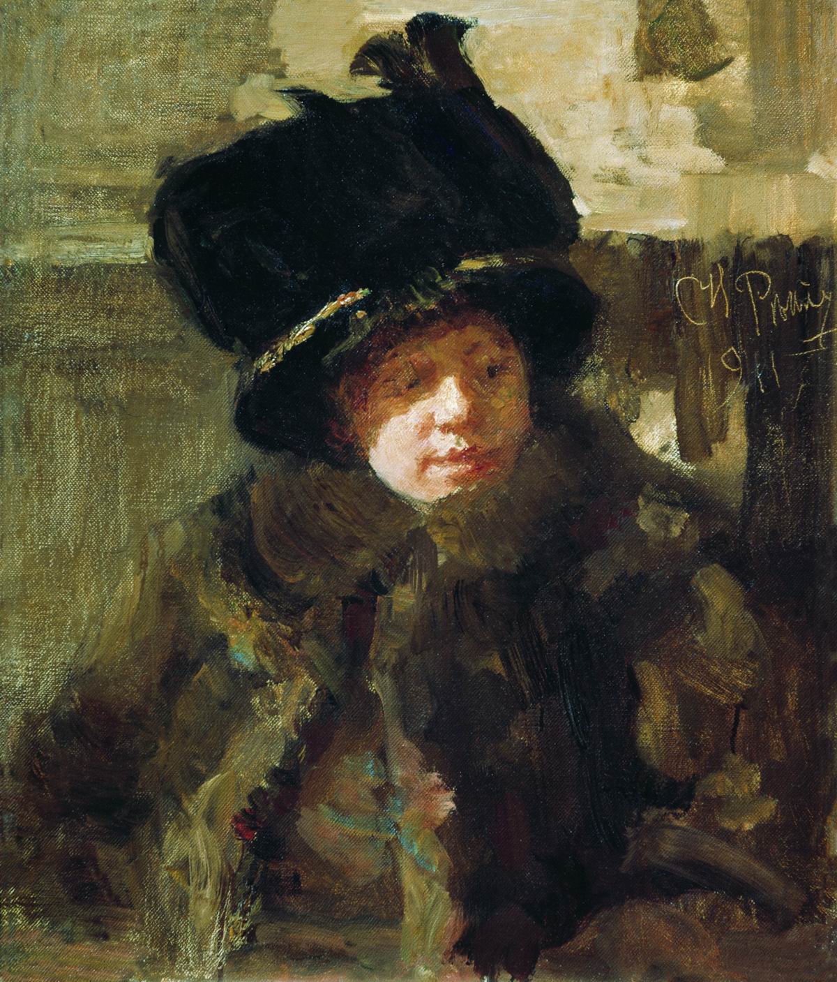 Репин И.. Портрет писательницы Наталии Борисовны Нордман-Северовой, жены художника. 1911