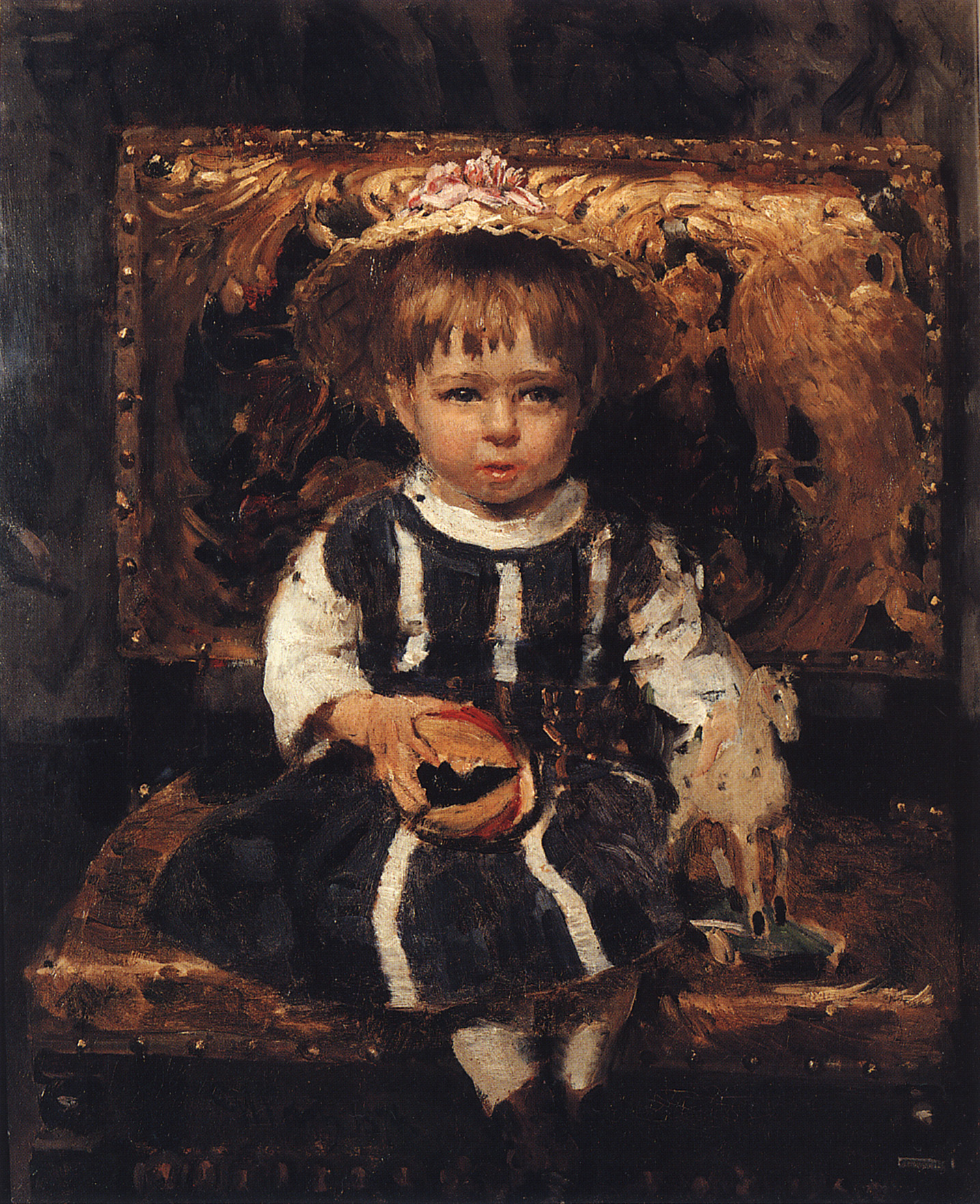 Репин И.. Портрет В.И.Репиной, дочери художника в детстве. 1874