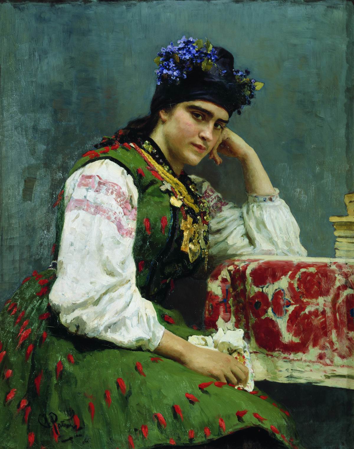 Репин И.. Портрет С.М.Драгомировой. 1889