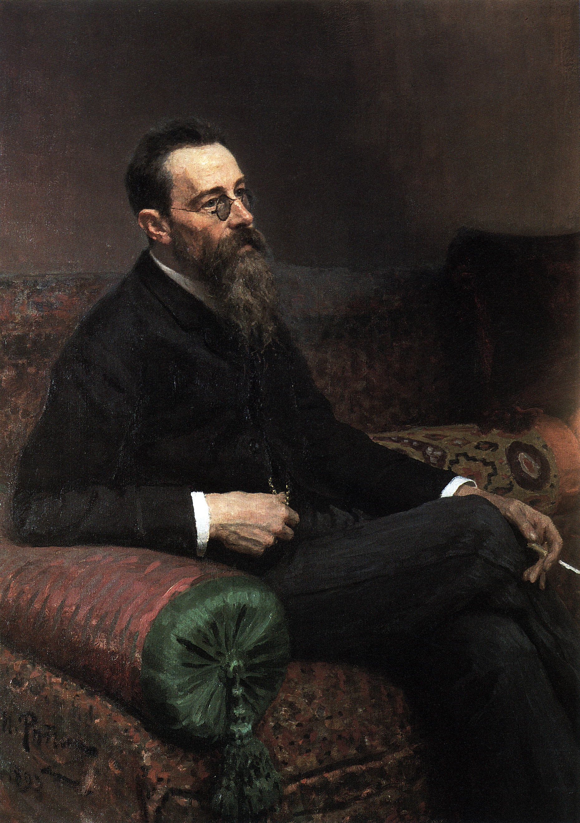 Репин И.. Портрет композитора Н.А.Римского-Корсакова. 1893