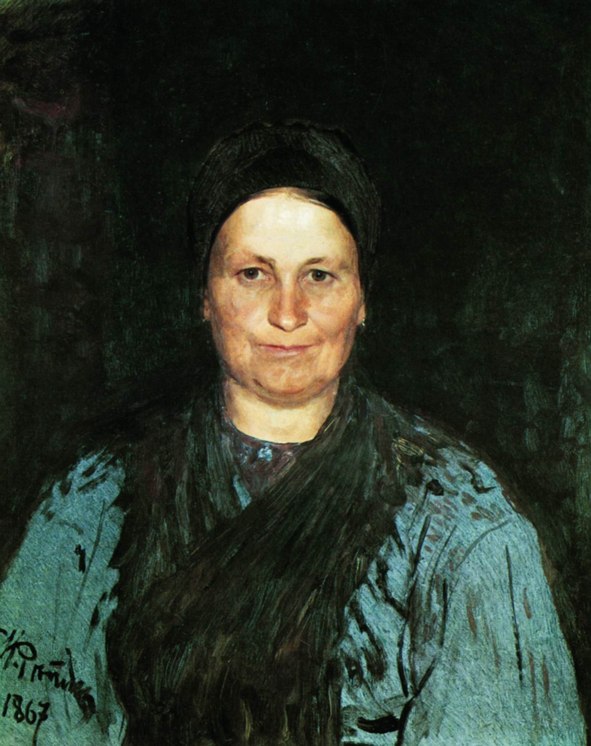 Репин И.. Портрет матери художника Т.С.Репиной. 1867