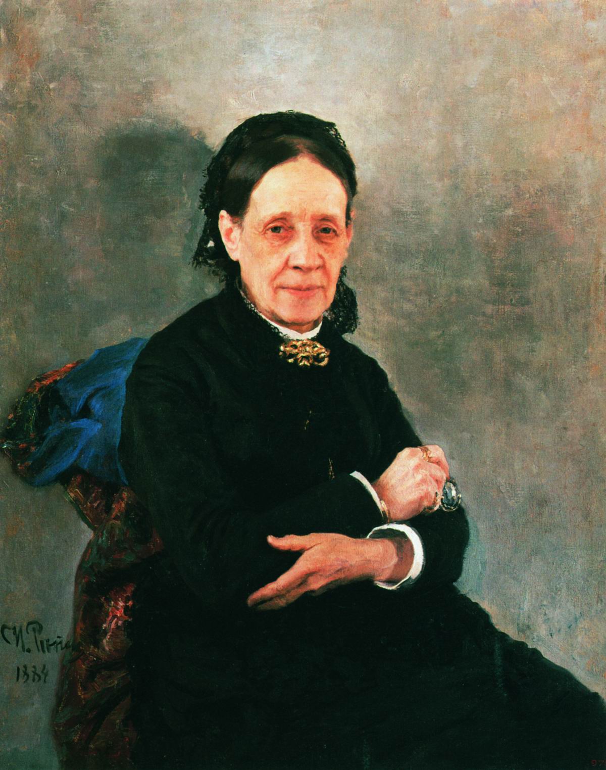Репин И.. Портрет общественной деятельницы Н.В.Стасовой. 1884