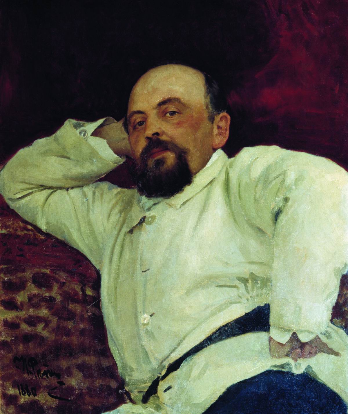 Репин И.. Портрет С.И.Мамонтова. 1880