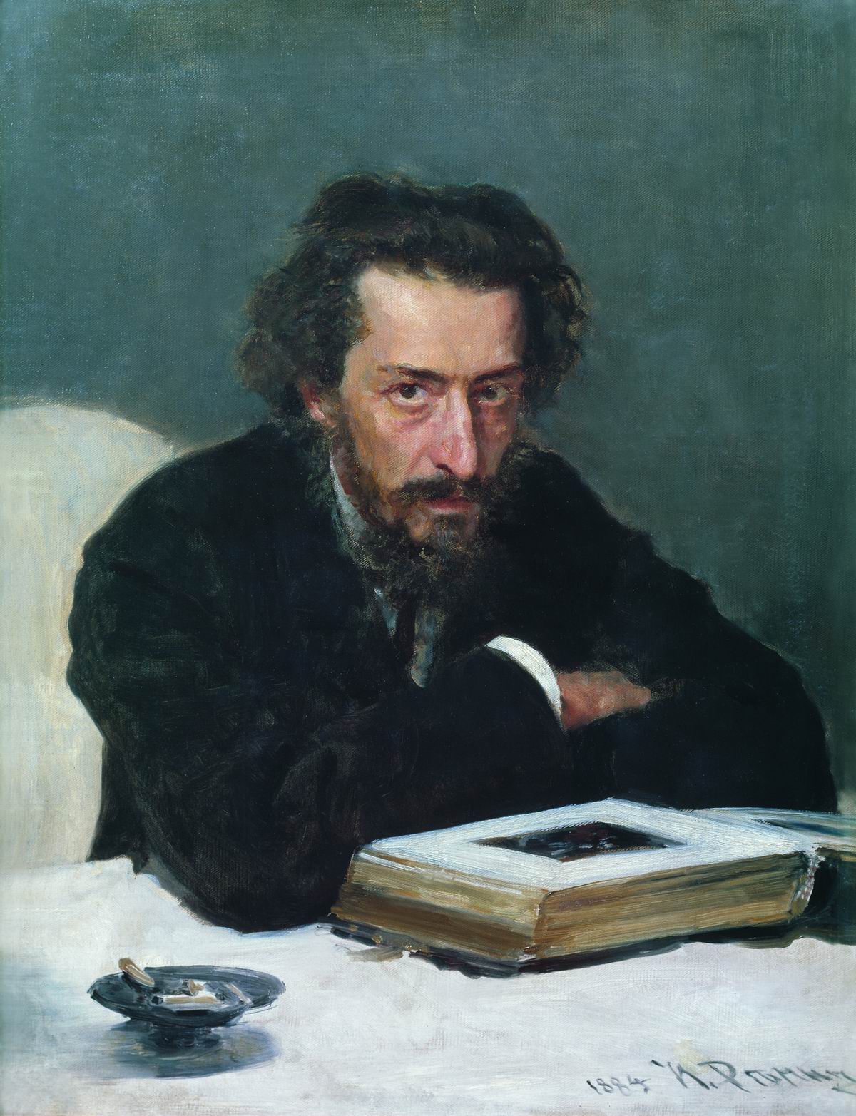 Репин И.. Портрет композитора П.И.Бларамберга. 1884