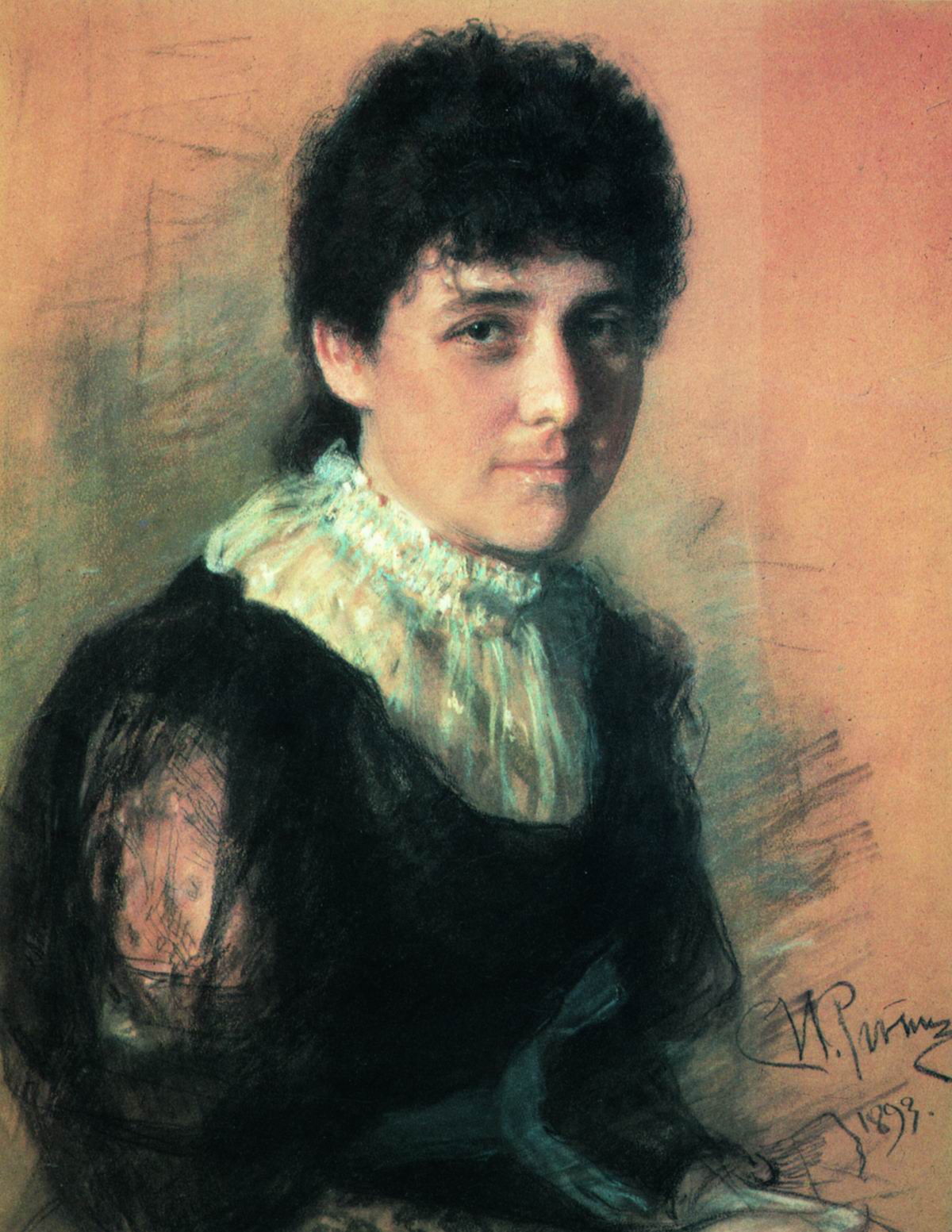 Репин И.. Портрет скульптора Е.П.Тархановой-Антокольской. 1893