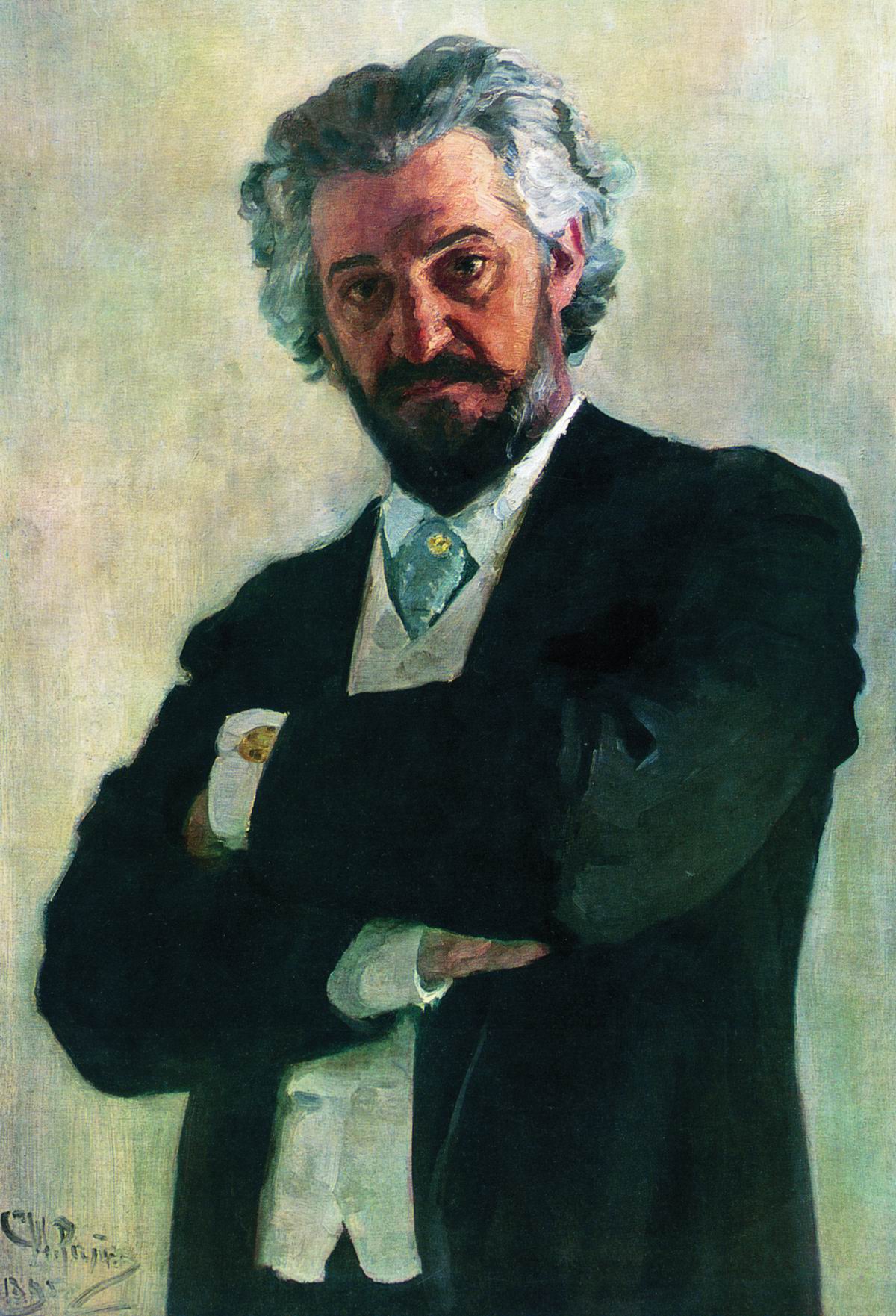 Репин И.. Портрет виолончелиста А.В.Вержбиловича. 1895