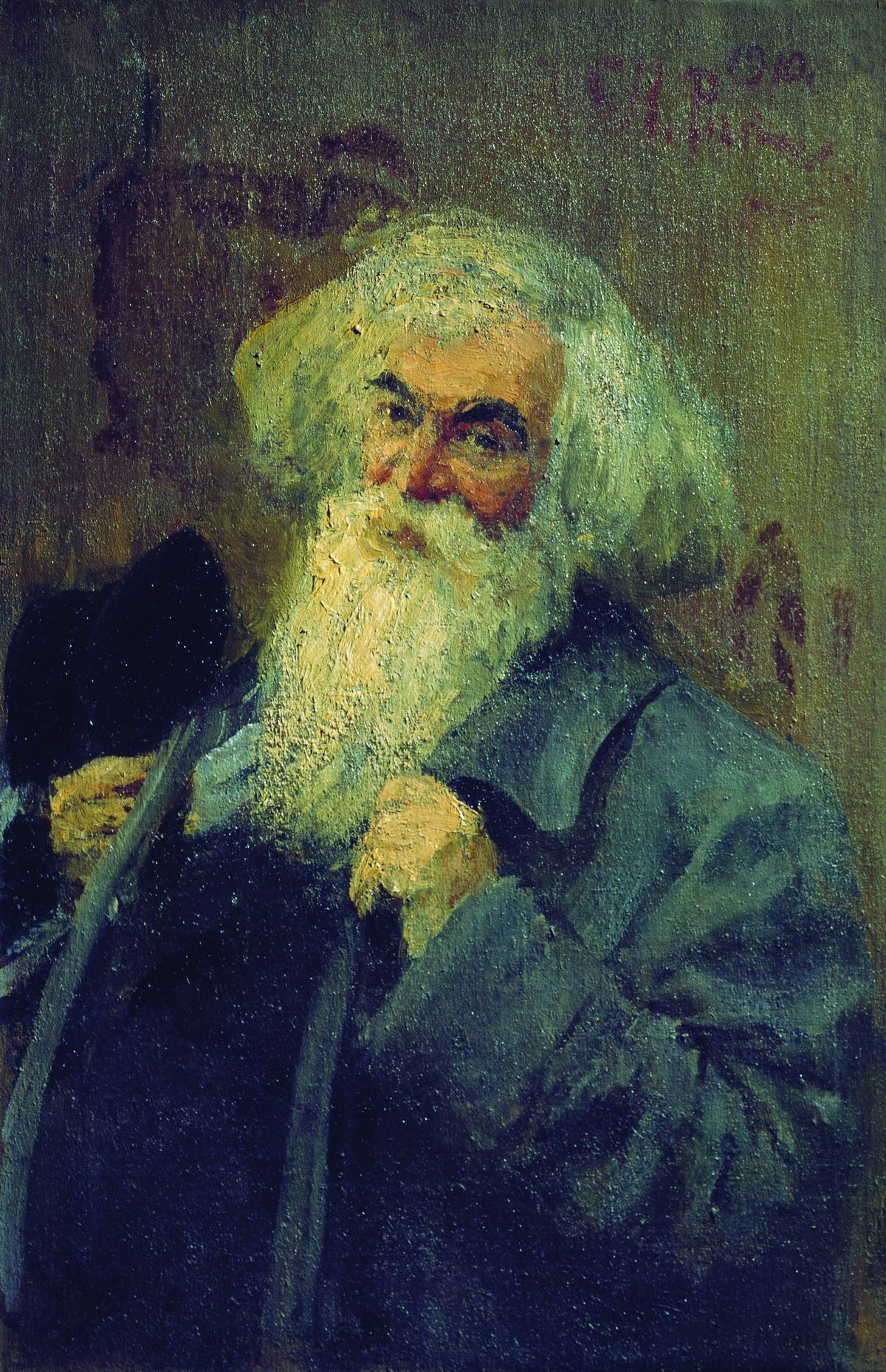 Репин И.. Портрет писателя И.И.Ясинского. 1910