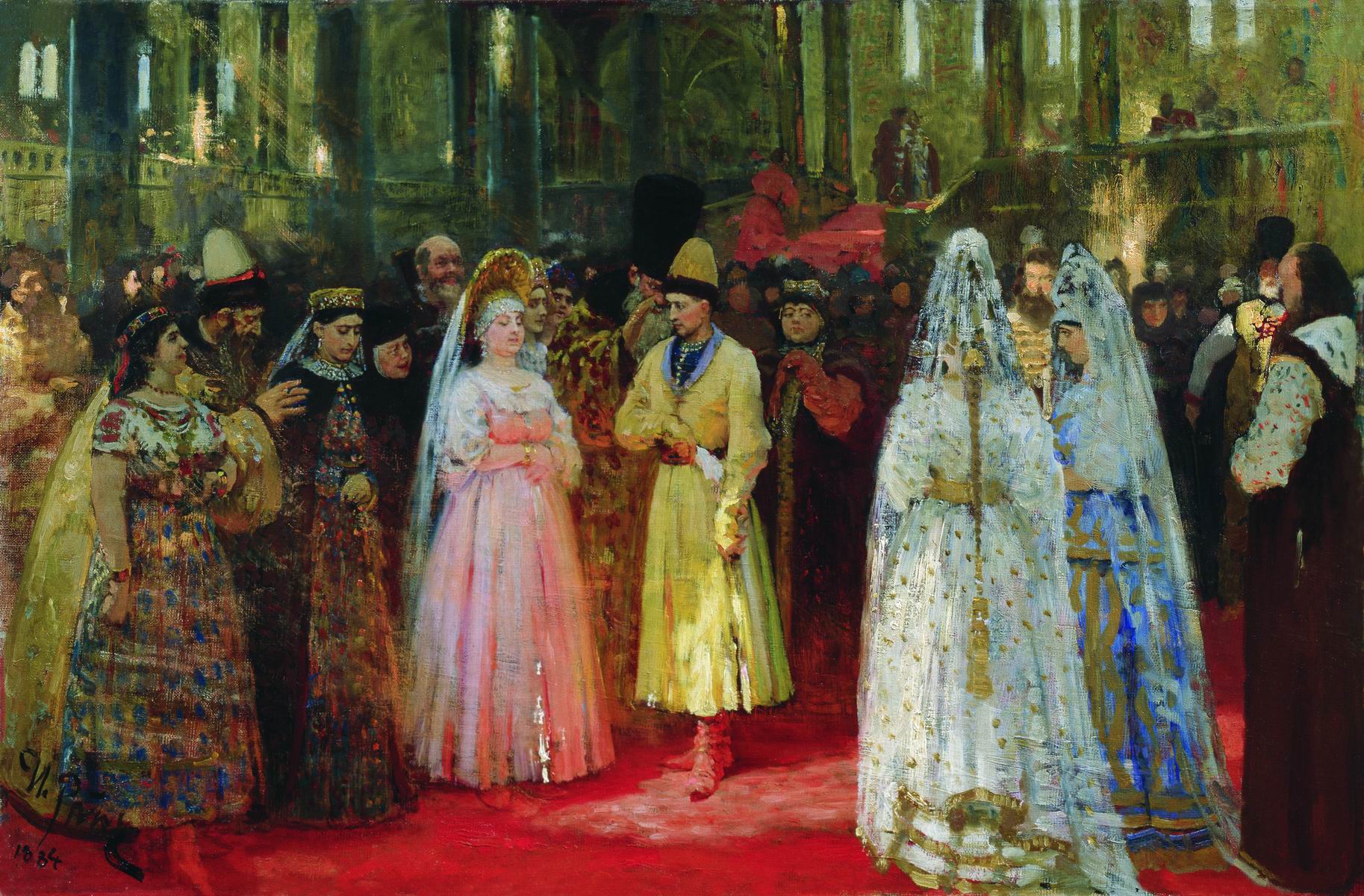 Репин И.. Выбор царской (великокняжеской) невесты. 1884-1887