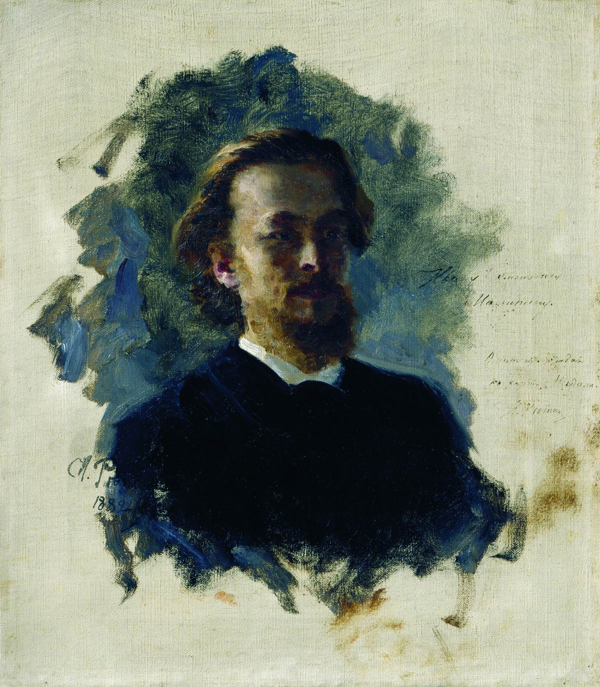 Репин И.. Голова мужчины. 1882