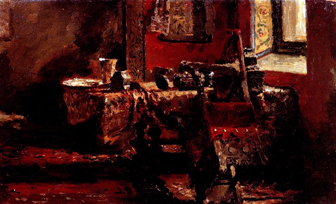 Репин И.. Интерьер. 1883