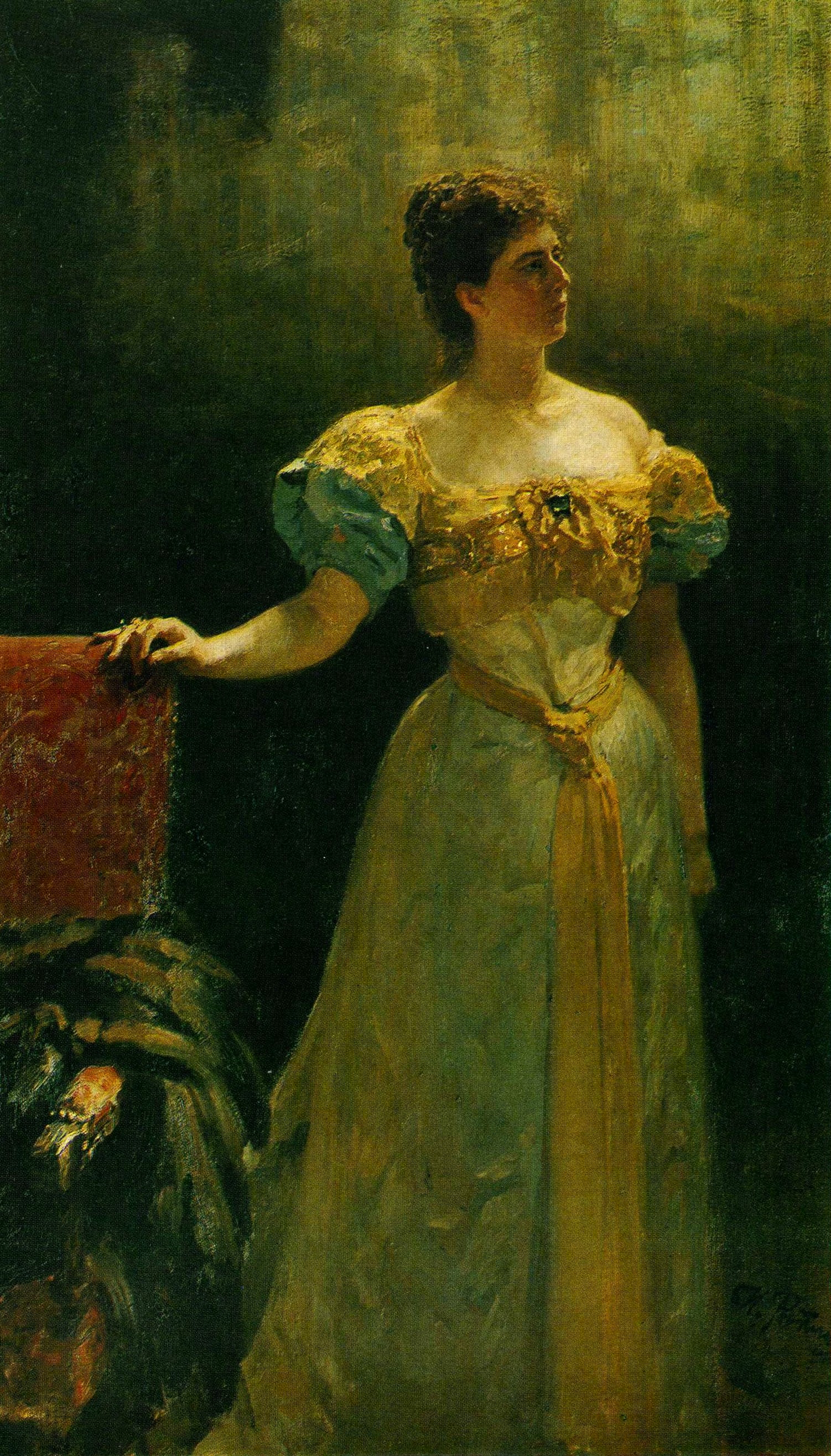 Репин И.. Портрет княгини М.К.Тенишевой. 1896