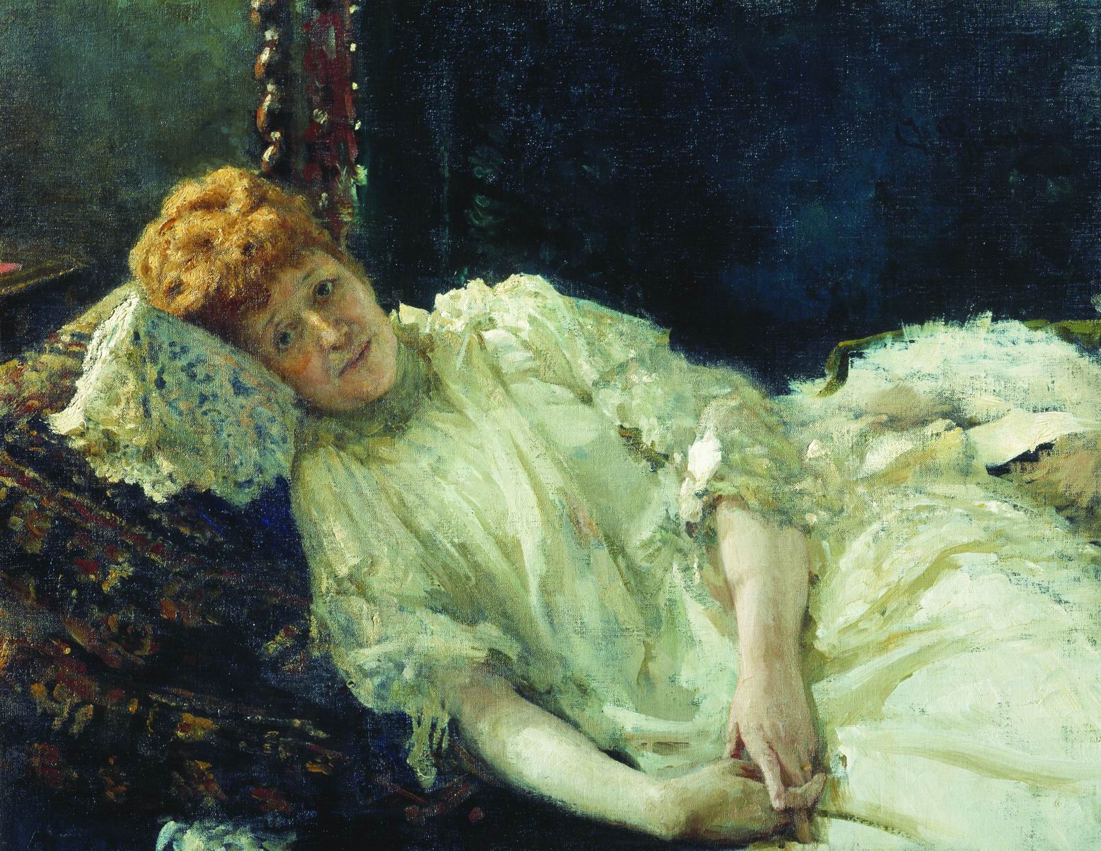 Репин И.. Портрет пианистки графини Луизы Мерси д'Аржанто. 1890