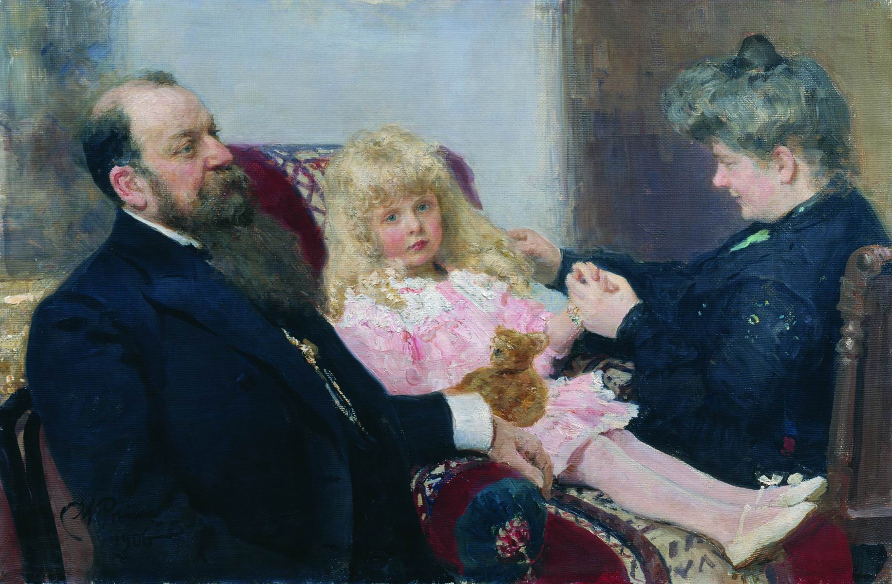 Репин И.. Семейный портрет Деларовых. 1906