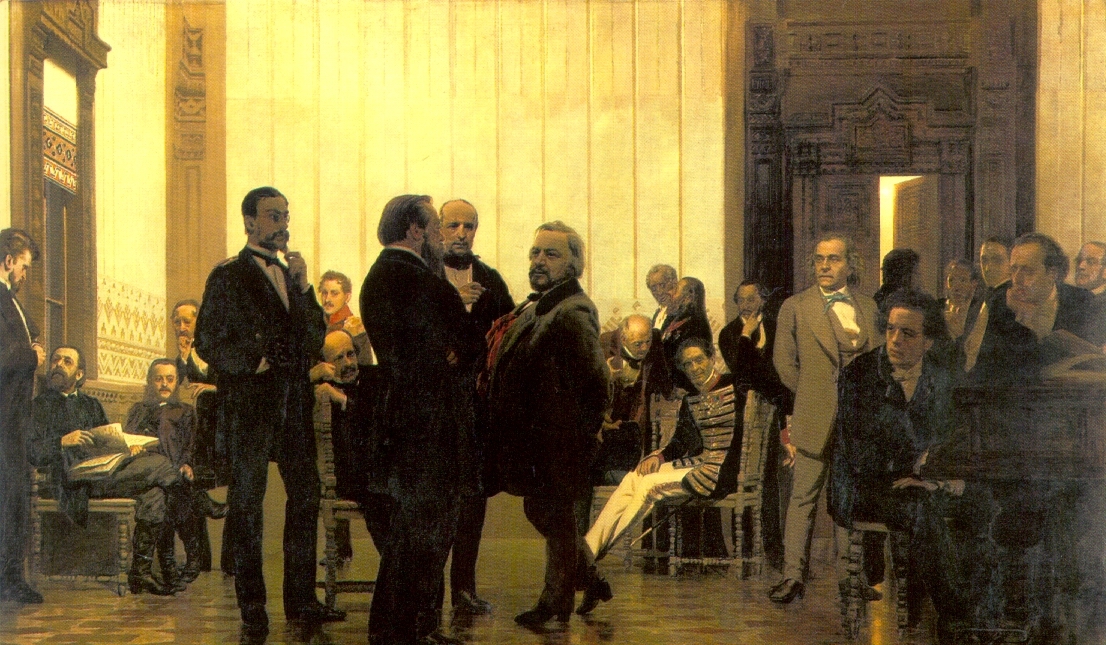 Репин И.. Славянские композиторы (Собрание русских, польских и чешских музыкантов). 1872