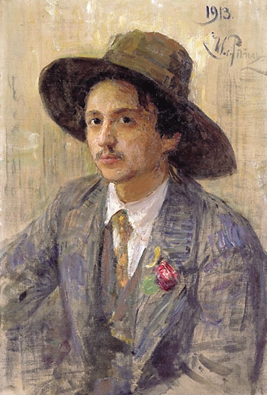 Репин И.. Портрет художника И.И.Бродского. 1913