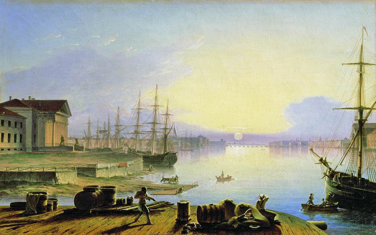 Воробьев М.. Восход солнца под Невой. 1830