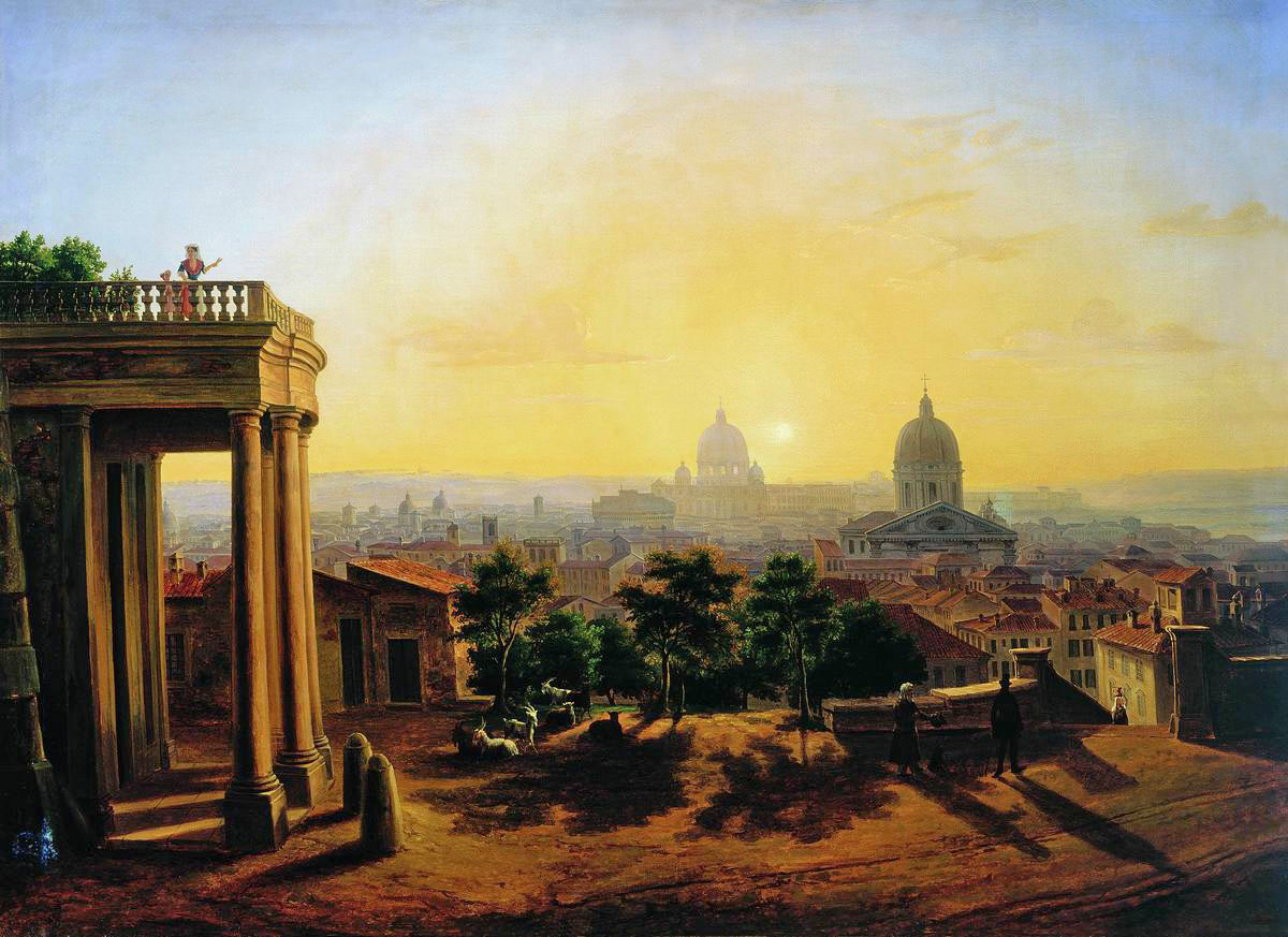 Воробьев М.. Вид Рима. Начало 1850-х