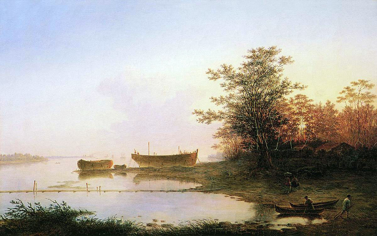 Воробьев М.. Закат солнца в окрестностях Петербурга. 1832