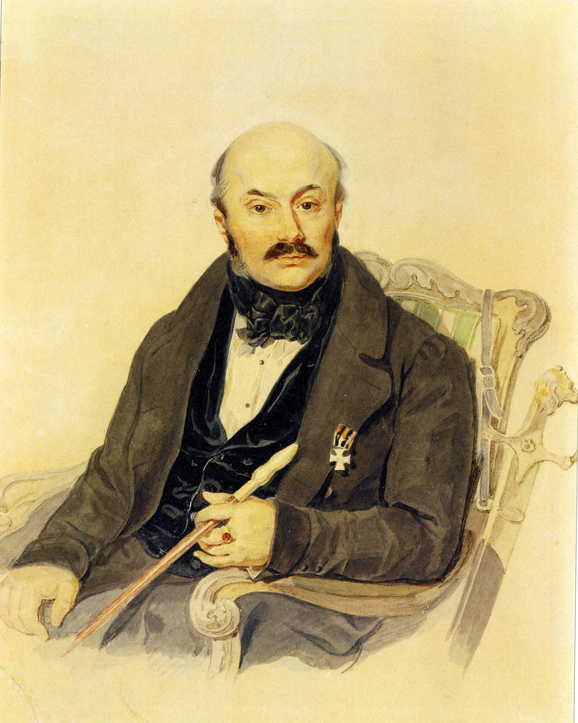 Соколов П.Ф.. Портрет М.Ф. Орлова . Конец 1830-х - начало 1840-х