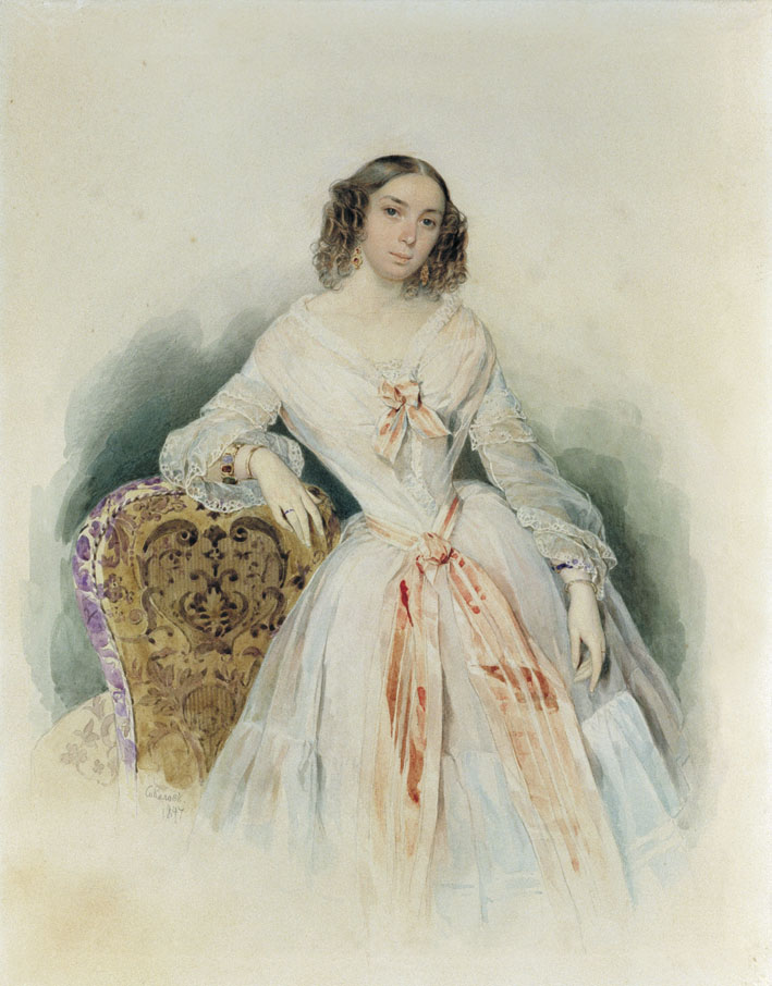 Соколов П.Ф.. Портрет П.Н. Рюминой. 1847