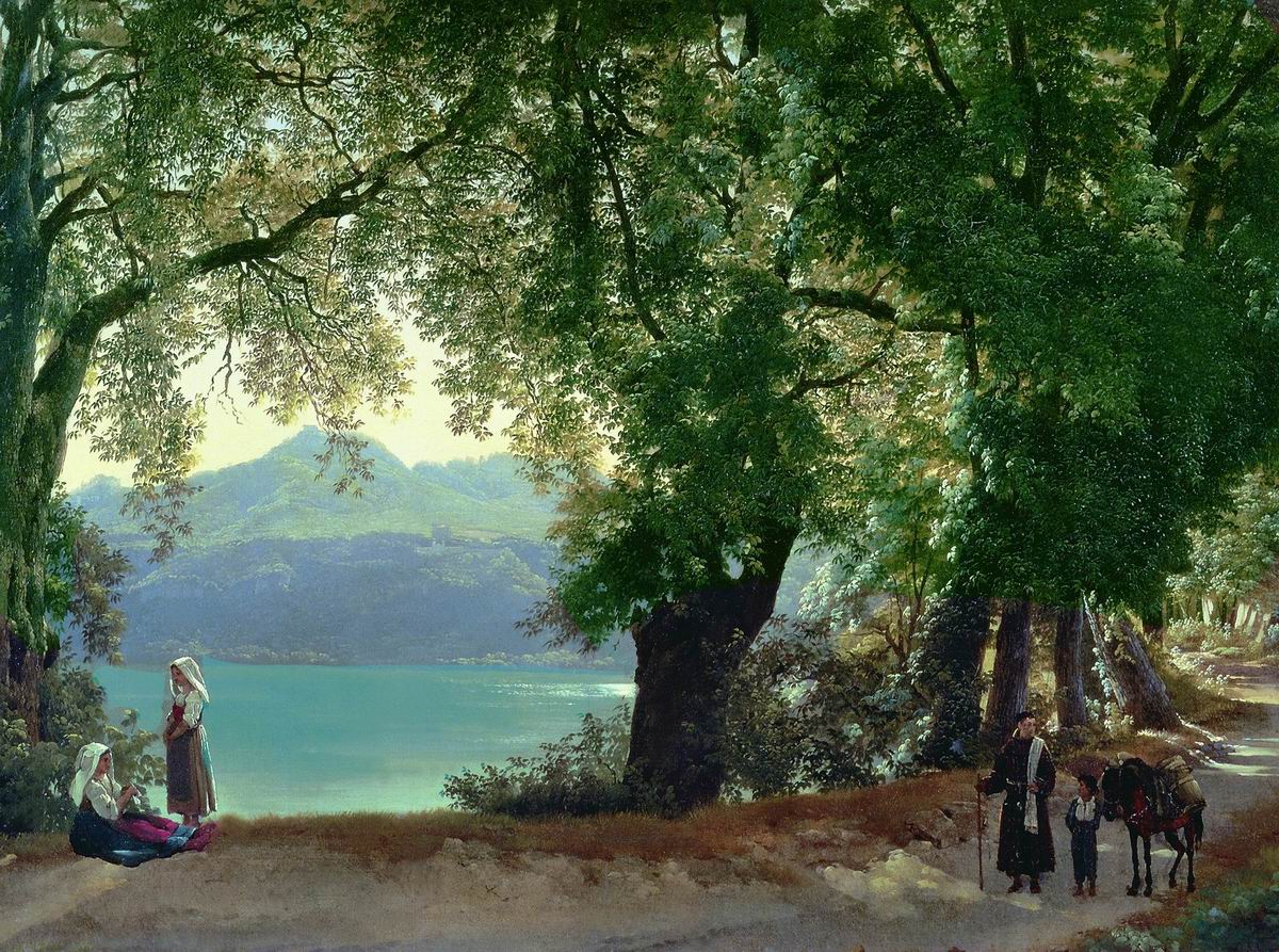 Щедрин Сильв.. Озеро Альбано в окрестностях Рима. 1825