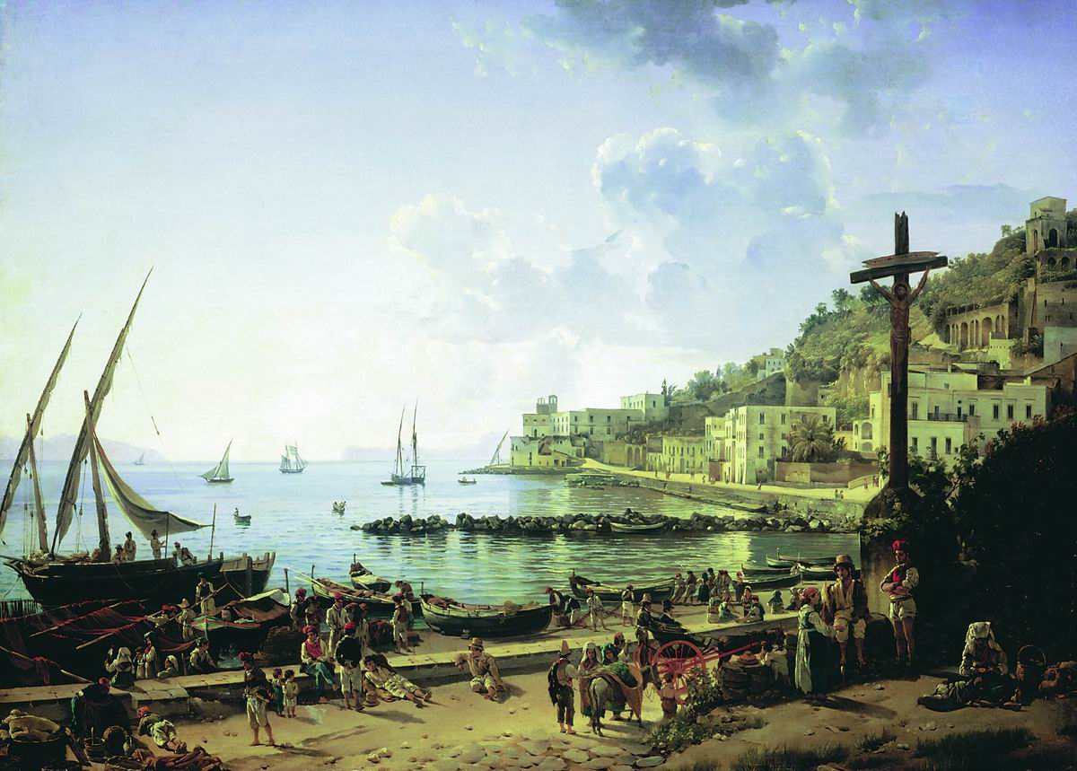 Щедрин Сильв.. Набережная Мерджеллина в Неаполе. 1827