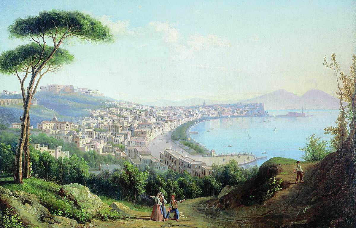 Щедрин Сильв.. Вид на Неаполь с дороги в Позилиппо. 1829