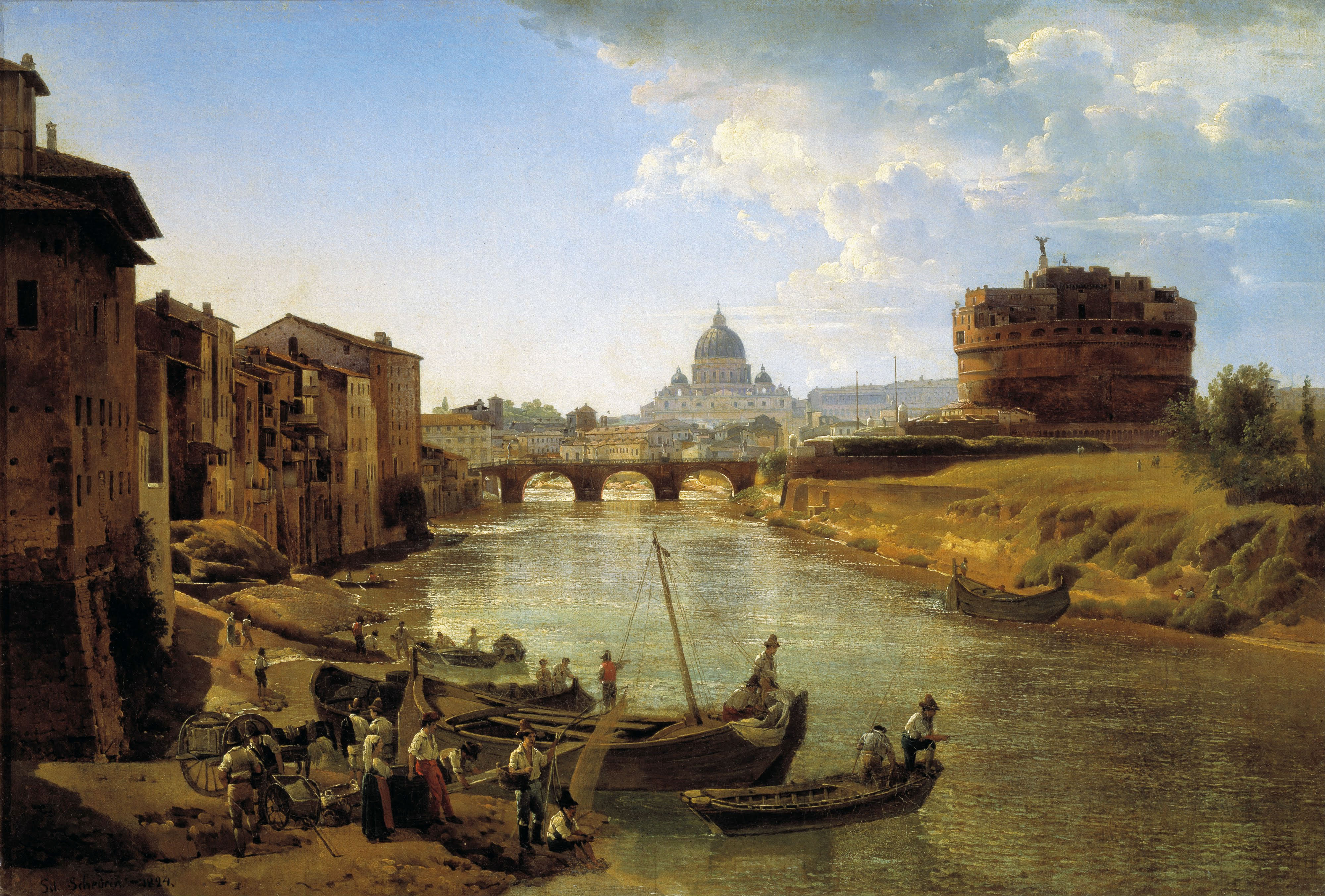 Щедрин Сильв.. Новый Рим. Замок Святого Ангела. 1825