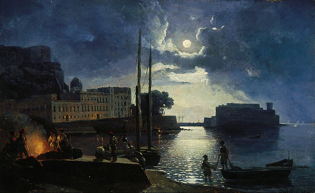Щедрин Сильв.. Лунная ночь в Неаполе. 1827