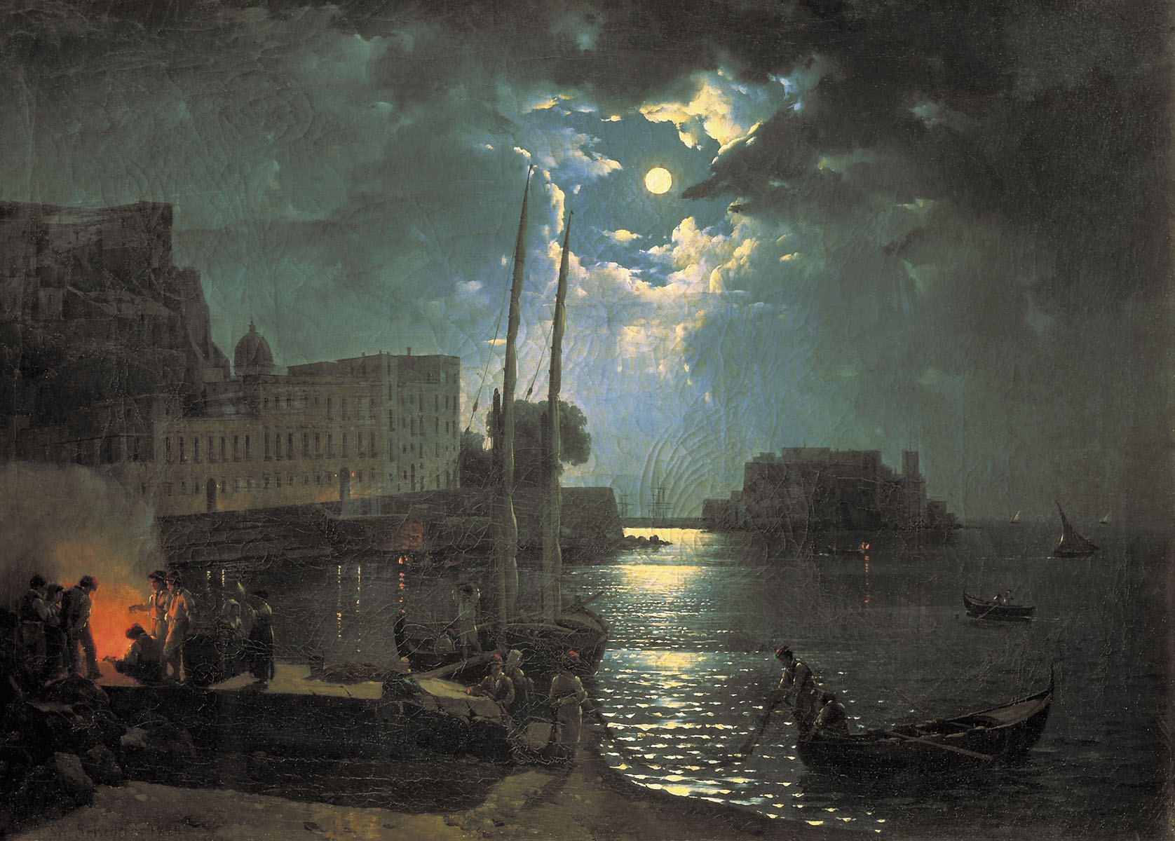 Щедрин Сильв.. Лунная ночь в Неаполе. 1828