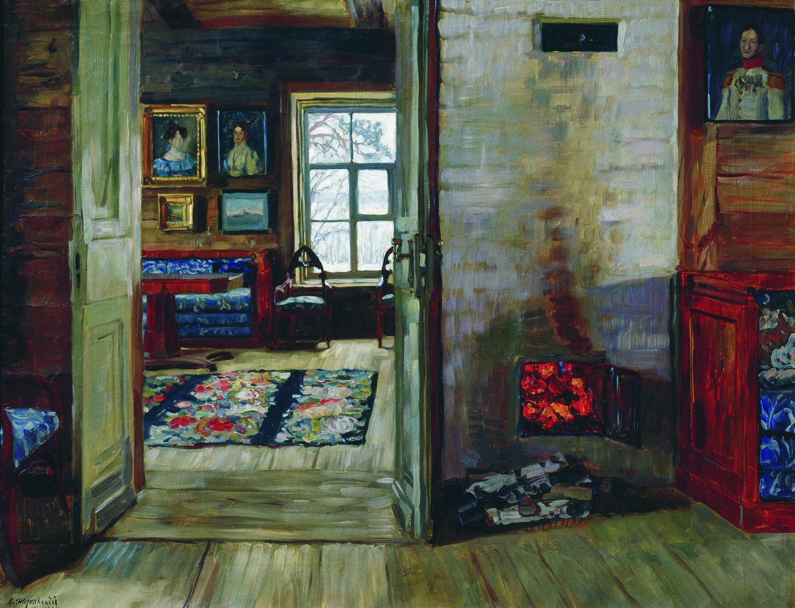 Жуковский С.. В старом доме. 1914